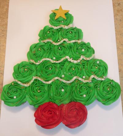 christmas cupcake cake